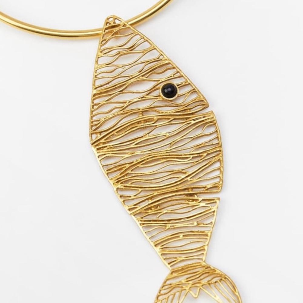 New Zara Fish Choker Necklace - Picture 4 of 15